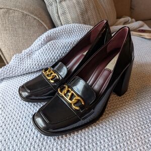 Franco Sarto Women's Miri Pump Black Faux Leather Size 9.5